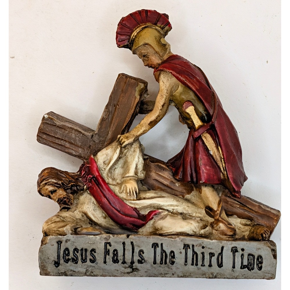 WMG 2010 Jesus Falls The Third Time Station IX Resin Figurine 2.5 Inch